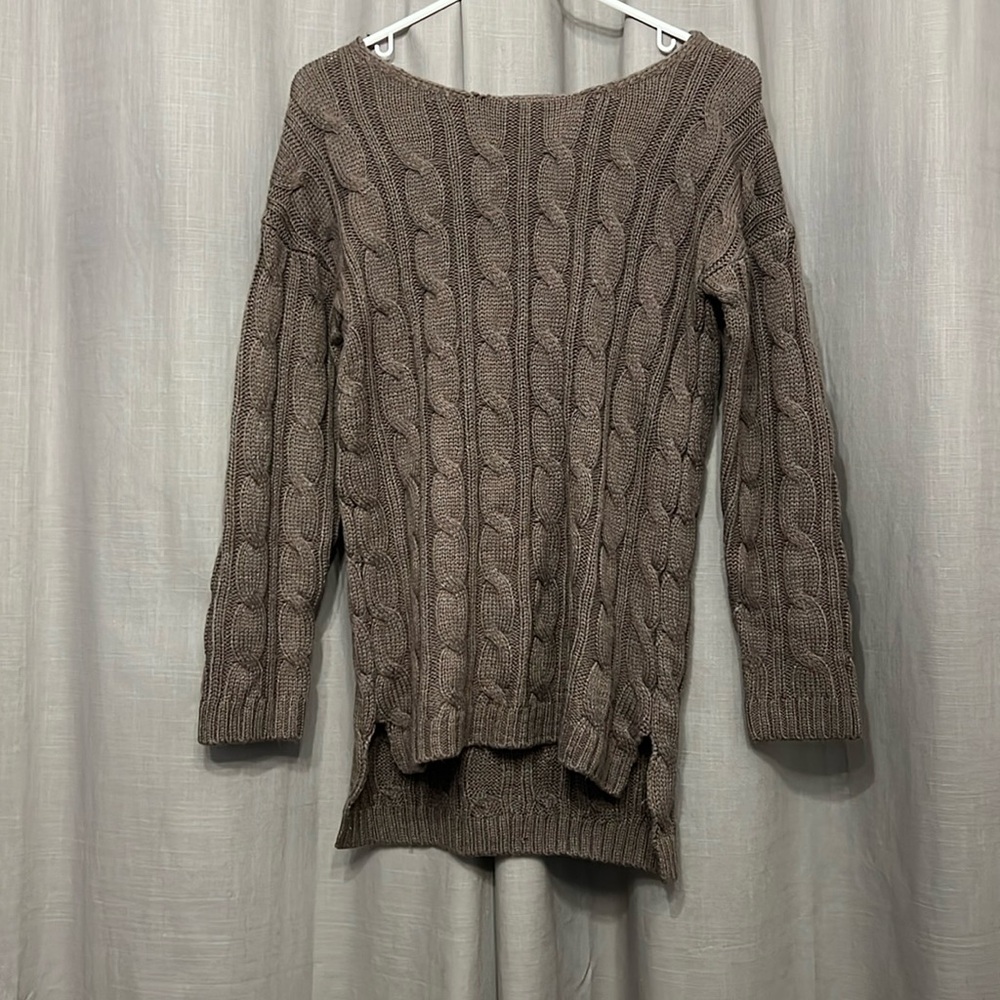 Open back longline sweater